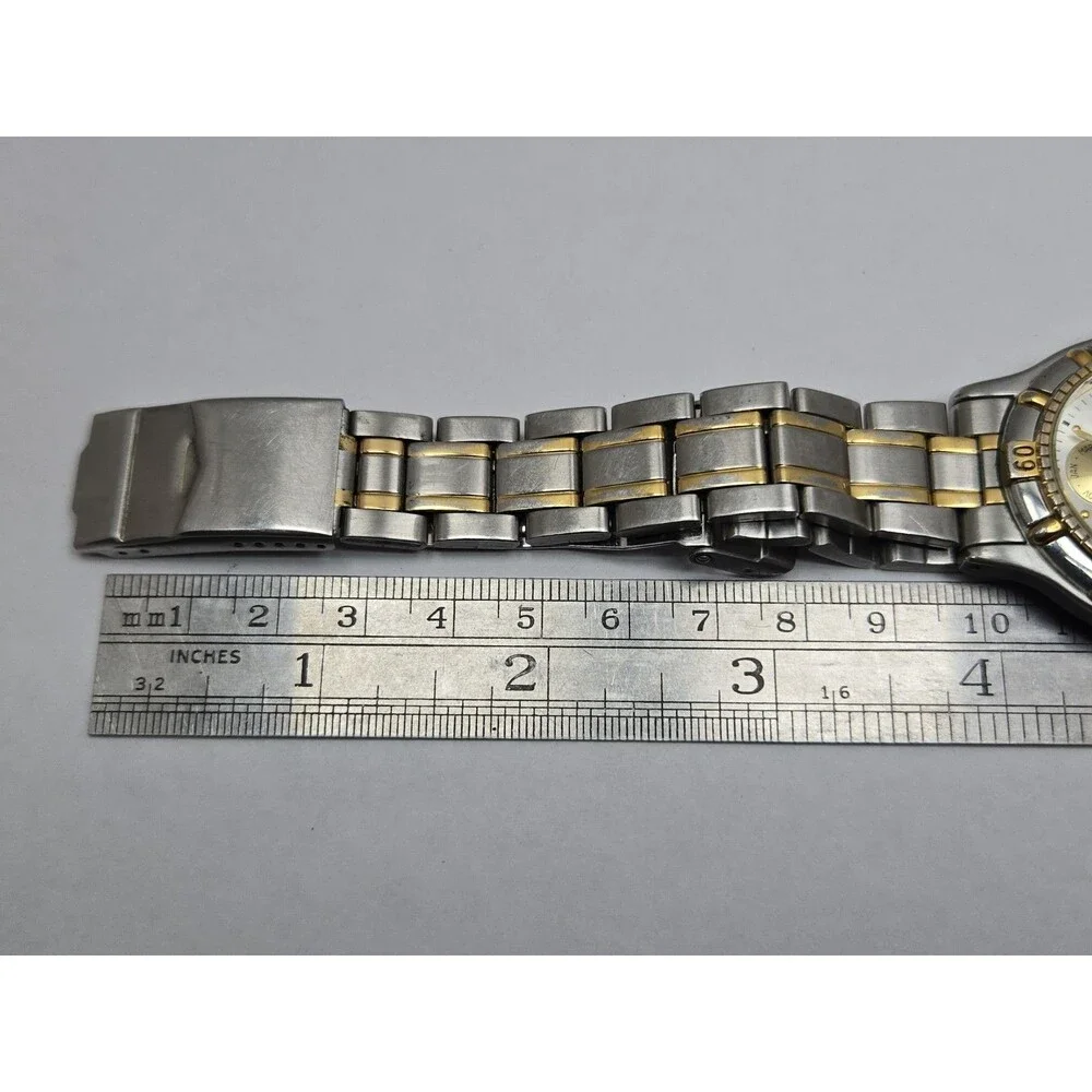 Vintage Relic Wet Mens Moon Phase Calendar Two Tone Stainless Quartz New Battery
